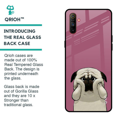 Funny Pug Face Glass Case For Realme C3
