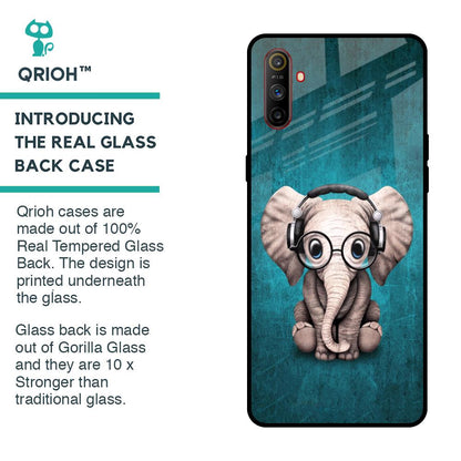 Adorable Baby Elephant Glass Case For Realme C3