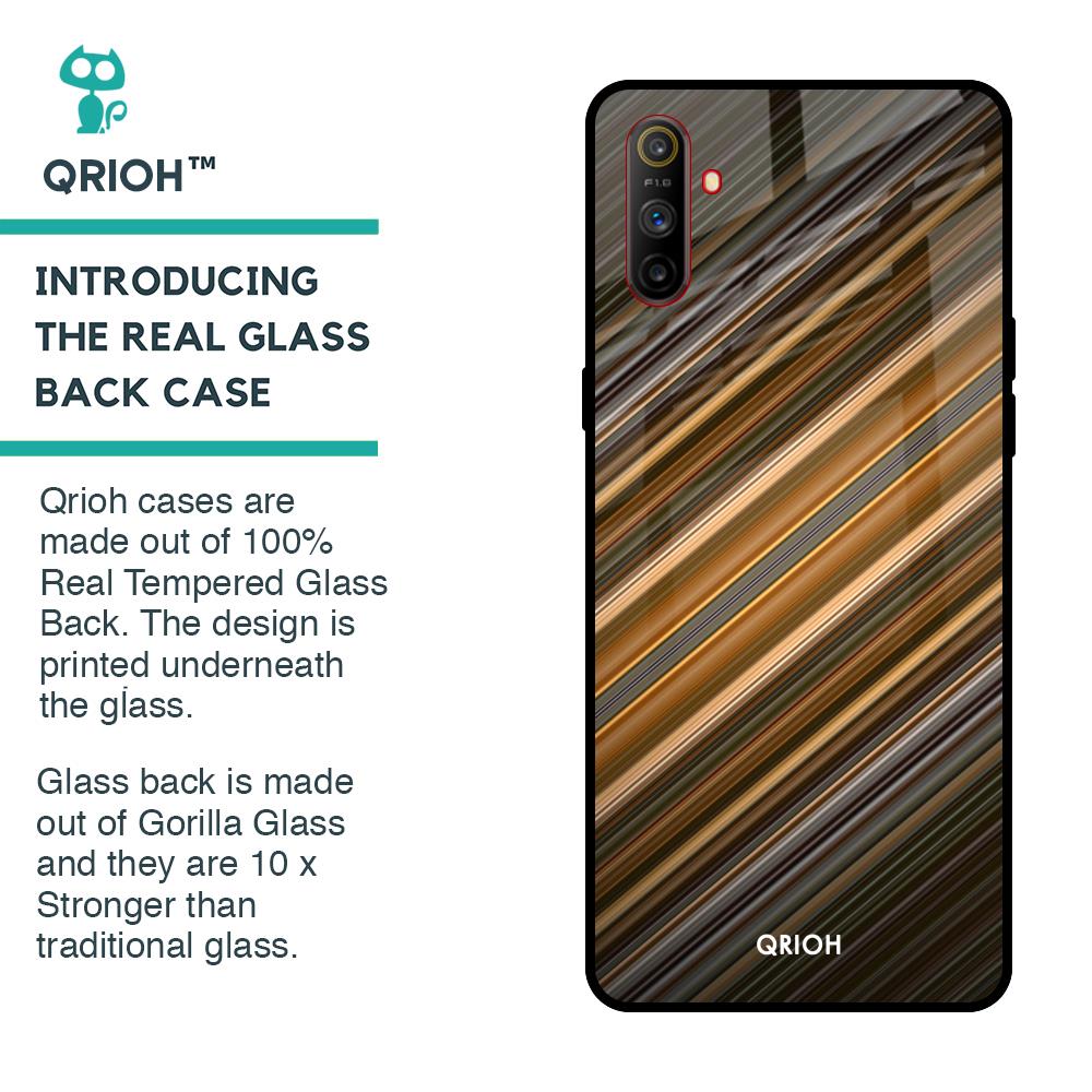 Diagonal Slash Pattern Glass Case for Realme C3
