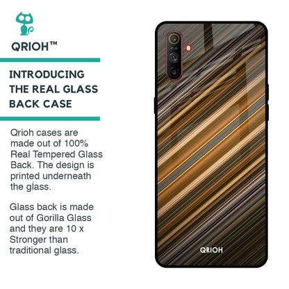 Diagonal Slash Pattern Glass Case for Realme C3