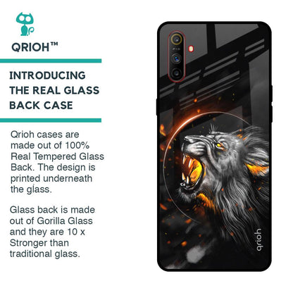 Aggressive Lion Glass Case for Realme C3