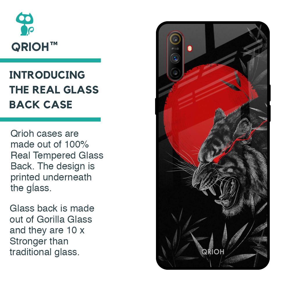 Red Moon Tiger Glass Case for Realme C3