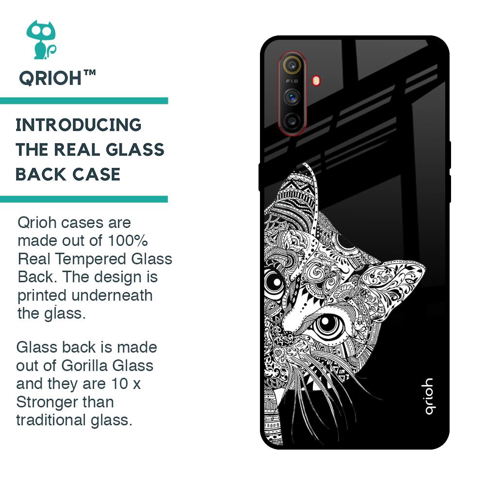 Kitten Mandala Glass Case for Realme C3