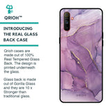 Purple Gold Marble Glass Case for Realme C3
