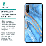 Vibrant Blue Marble Glass Case for Realme C3
