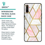 Geometrical Marble Glass Case for Realme C3