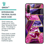 Electroplated Geometric Marble Glass Case for Realme C3
