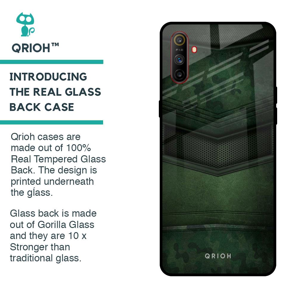 Green Leather Glass Case for Realme C3
