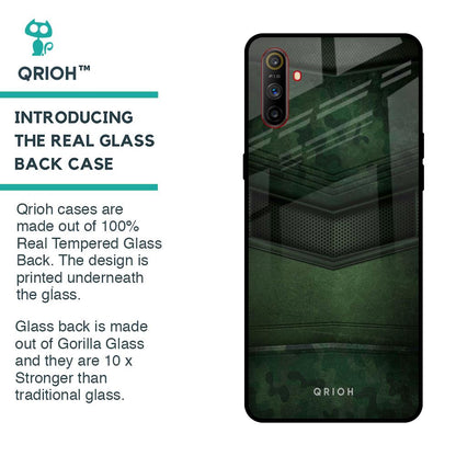 Green Leather Glass Case for Realme C3