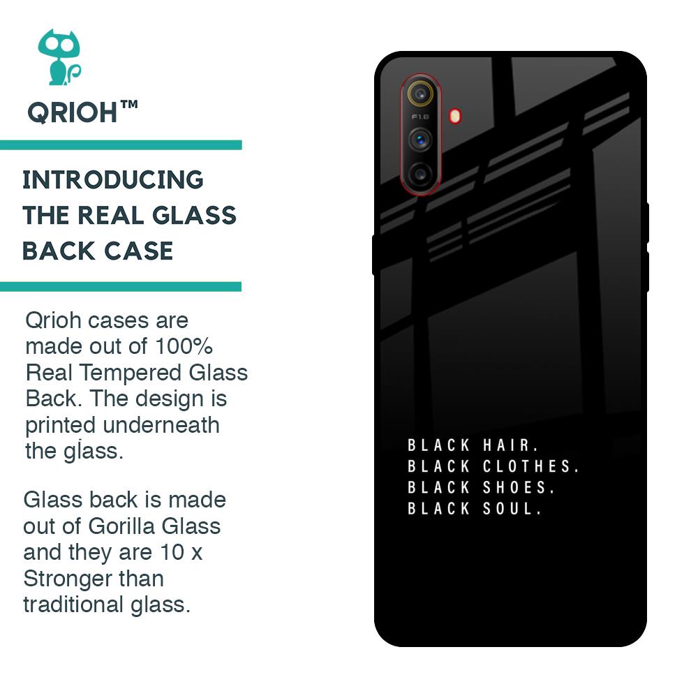Black Soul Glass Case for Realme C3