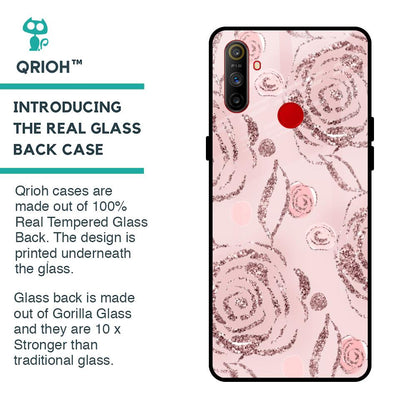 Shimmer Roses Glass case for Realme C3