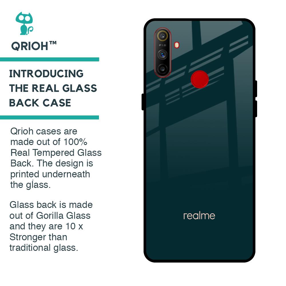 Hunter Green Glass Case For Realme C3