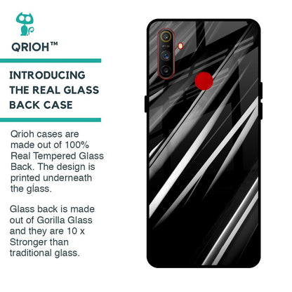 Black & Grey Gradient Glass Case For Realme C3