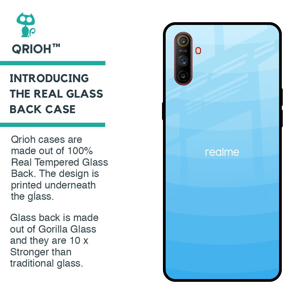 Wavy Blue Pattern Glass Case for Realme C3