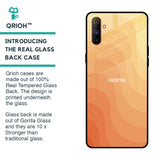 Orange Curve Pattern Glass Case for Realme C3