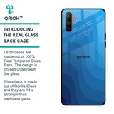 Blue Wave Abstract Glass Case for Realme C3