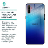 Blue Rhombus Pattern Glass Case for Realme C3