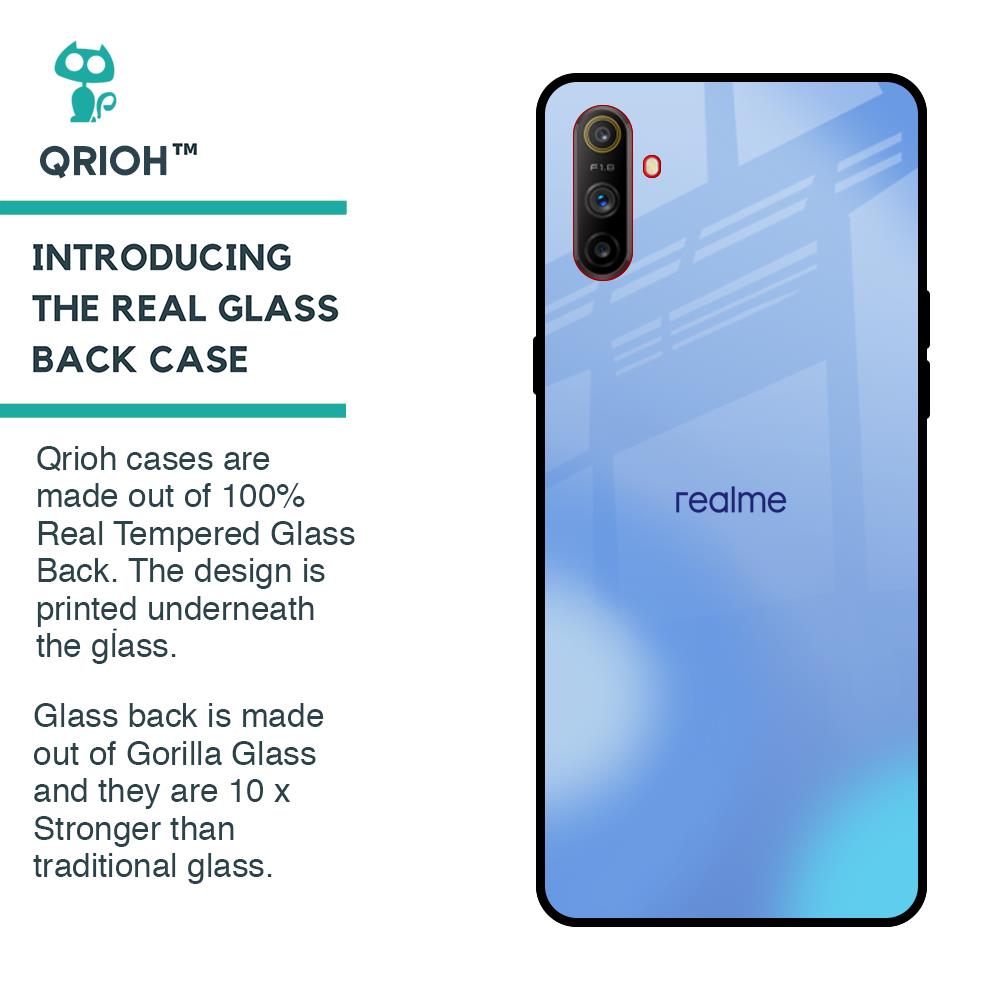 Vibrant Blue Texture Glass Case for Realme C3