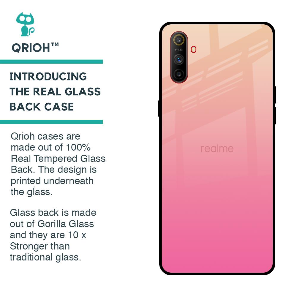 Pastel Pink Gradient Glass Case For Realme C3