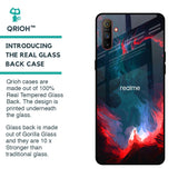 Brush Art Glass Case For Realme C3