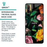 Flowers & Butterfly Glass Case for Realme C3