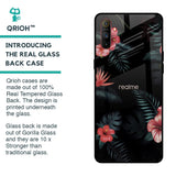 Tropical Art Flower Glass Case for Realme C3