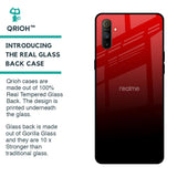 Maroon Faded Glass Case for Realme C3