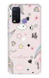 Unicorn Doodle Vivo Y50 Back Cover