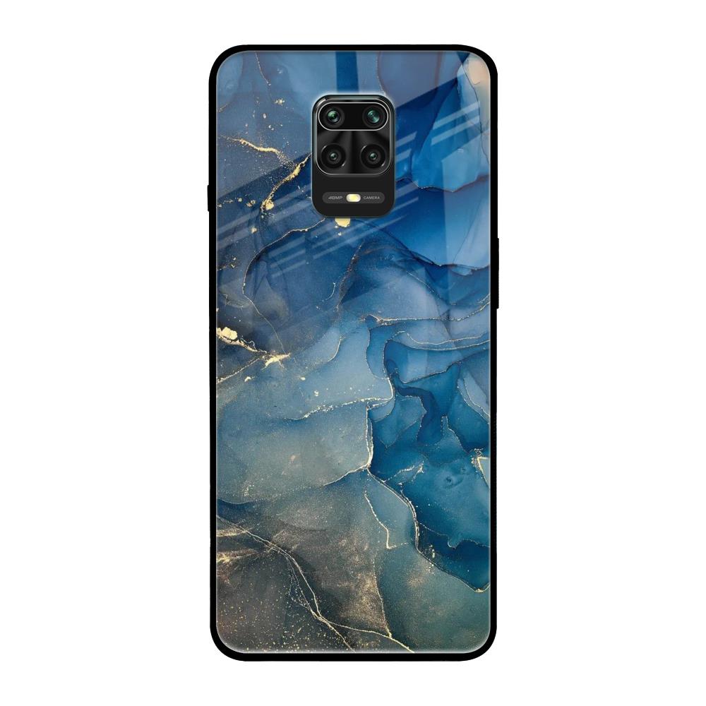 Blue Cool Marble Poco M2 Pro Glass Back Cover Online