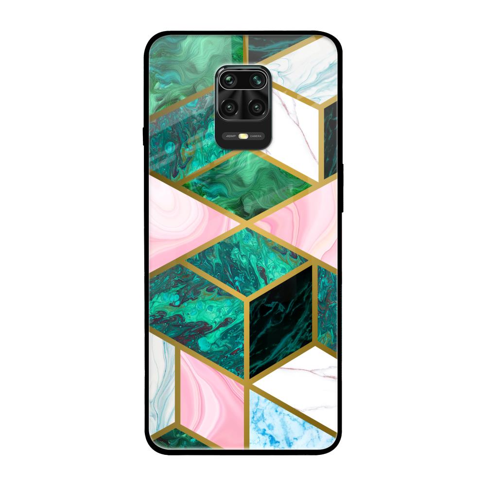 Seamless Green Marble Poco M2 Pro Glass Back Cover Online