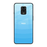 Wavy Blue Pattern Poco M2 Pro Glass Back Cover Online