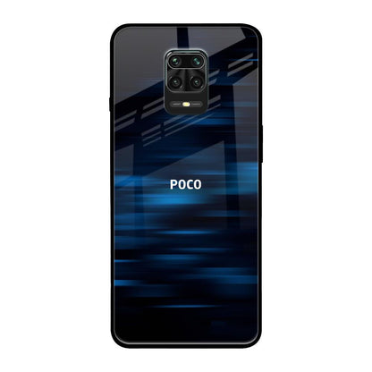 Blue Rough Abstract Poco M2 Pro Glass Back Cover Online