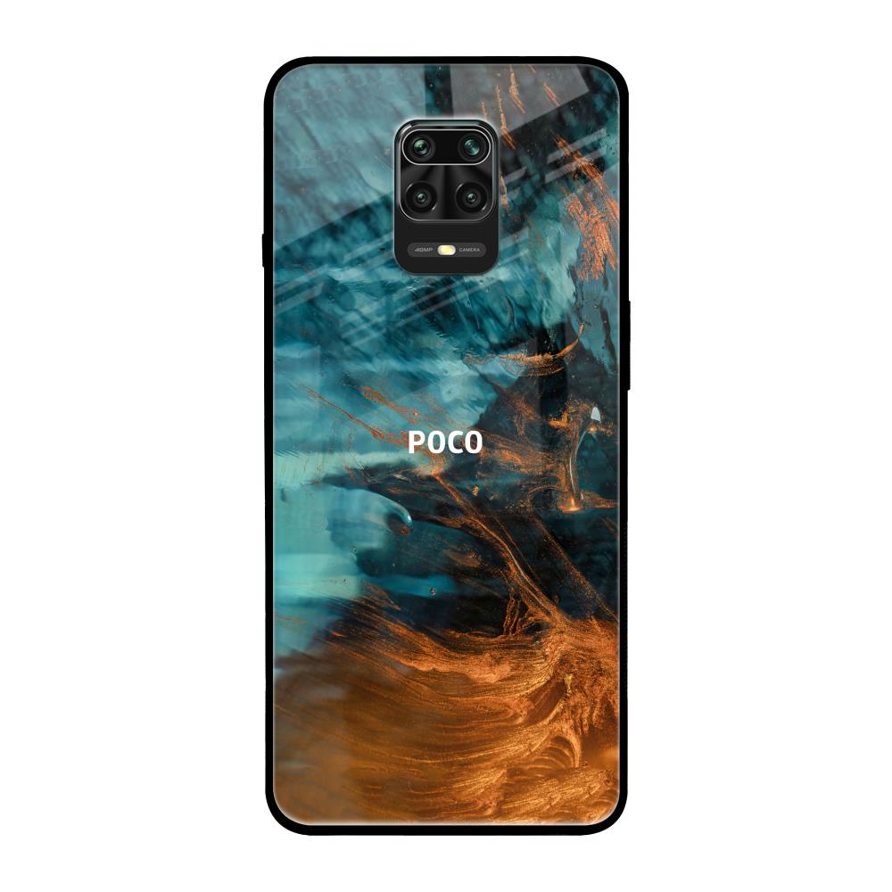 Golden Splash Poco M2 Pro Glass Back Cover Online