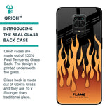 Fire Flame Glass Case for Poco M2 Pro