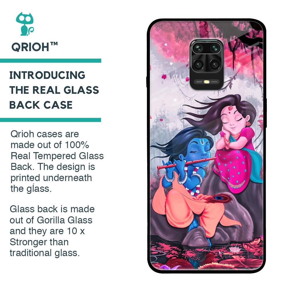 Radha Krishna Art Glass Case for Poco M2 Pro
