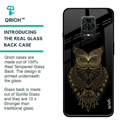 Golden Owl Glass Case for Poco M2 Pro