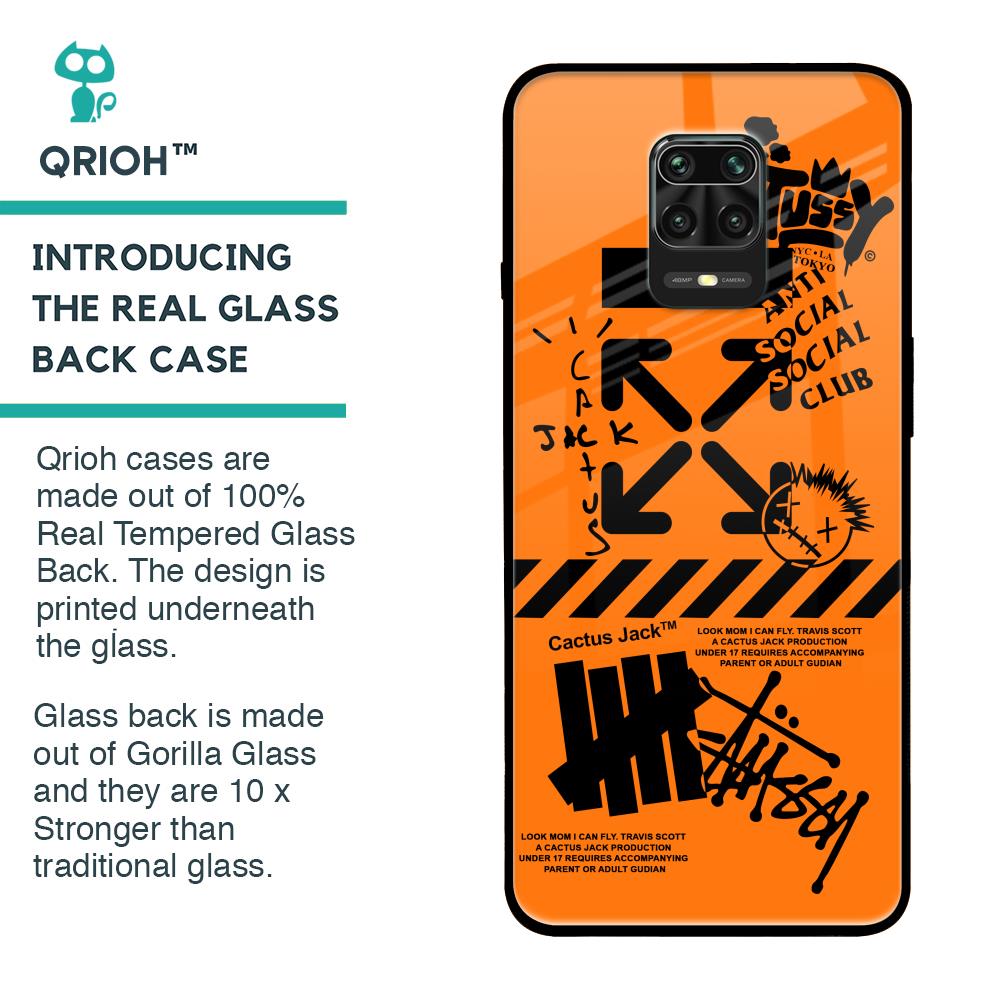 Anti Social Club Glass Case for Poco M2 Pro