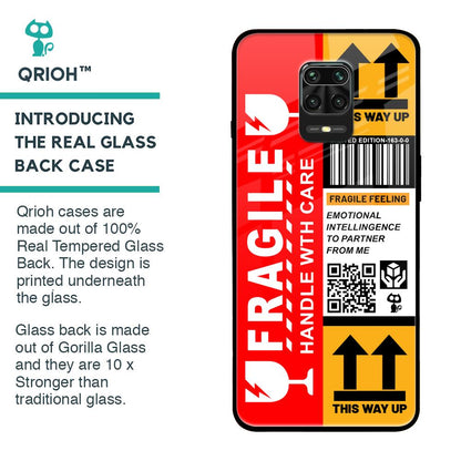 Handle With Care Glass Case for Poco M2 Pro