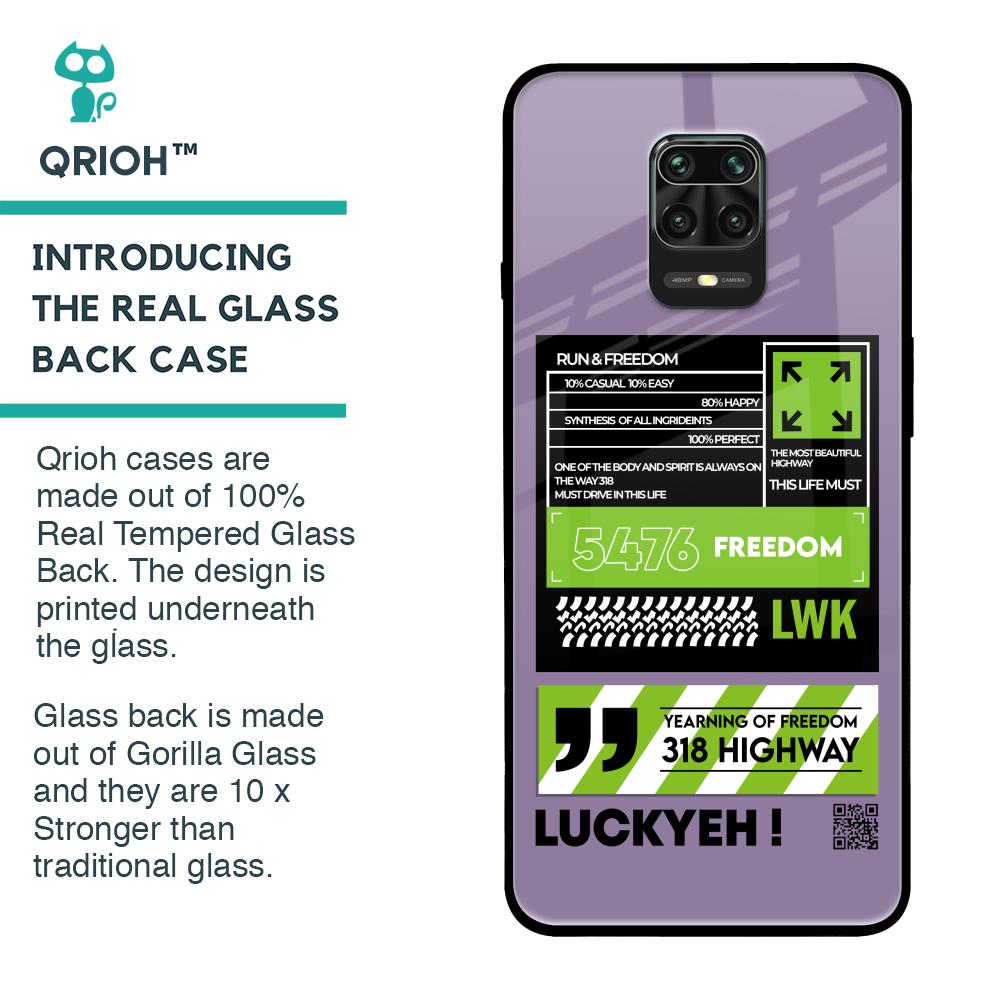 Run & Freedom Glass Case for Poco M2 Pro