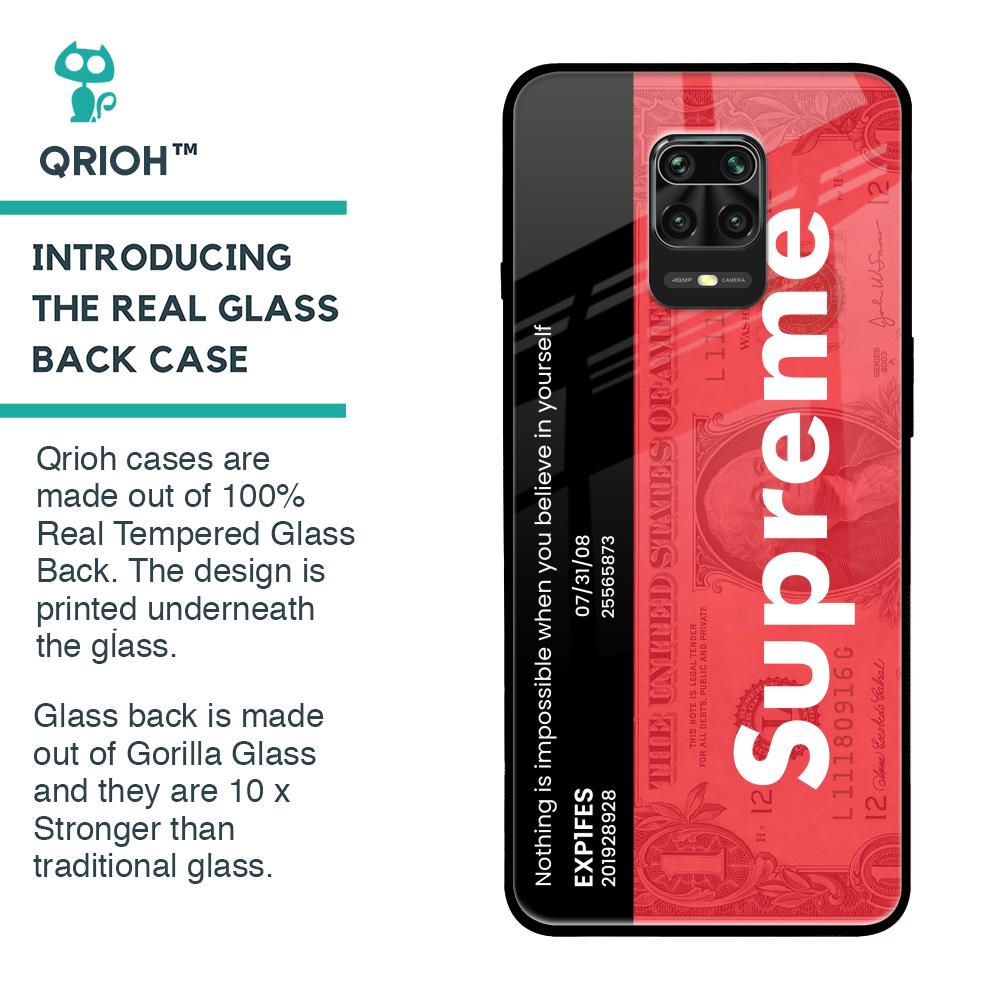 Supreme Ticket Glass Case for Poco M2 Pro
