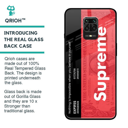 Supreme Ticket Glass Case for Poco M2 Pro