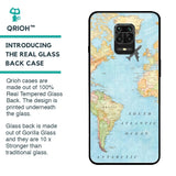 Travel Map Glass Case for Poco M2 Pro