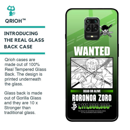 Zoro Wanted Glass Case for Poco M2 Pro