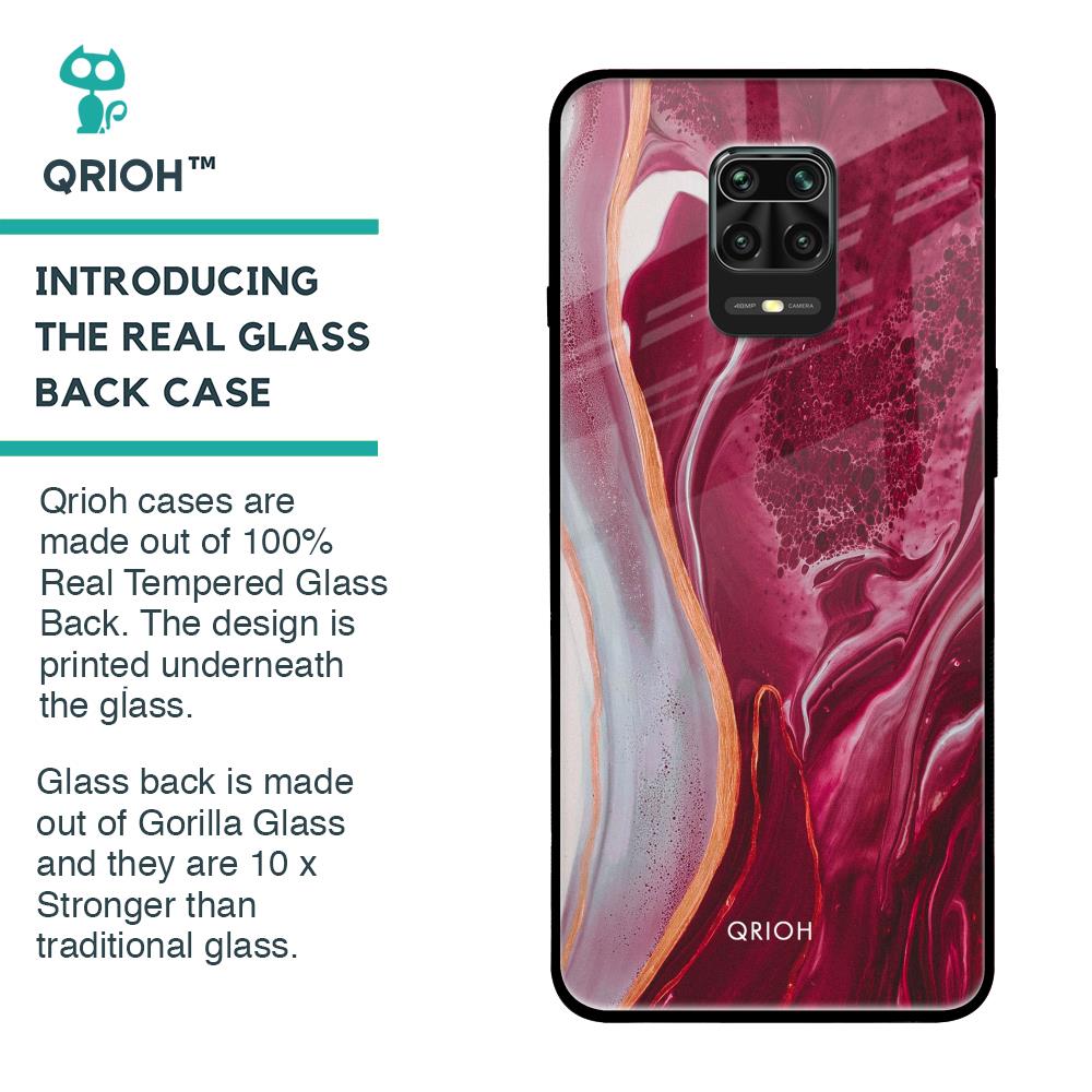 Crimson Ruby Glass Case for Poco M2 Pro