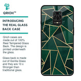 Abstract Green Glass Case For Poco M2 Pro