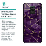 Geometric Purple Glass Case For Poco M2 Pro