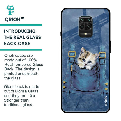 Kitty In Pocket Glass Case For Poco M2 Pro