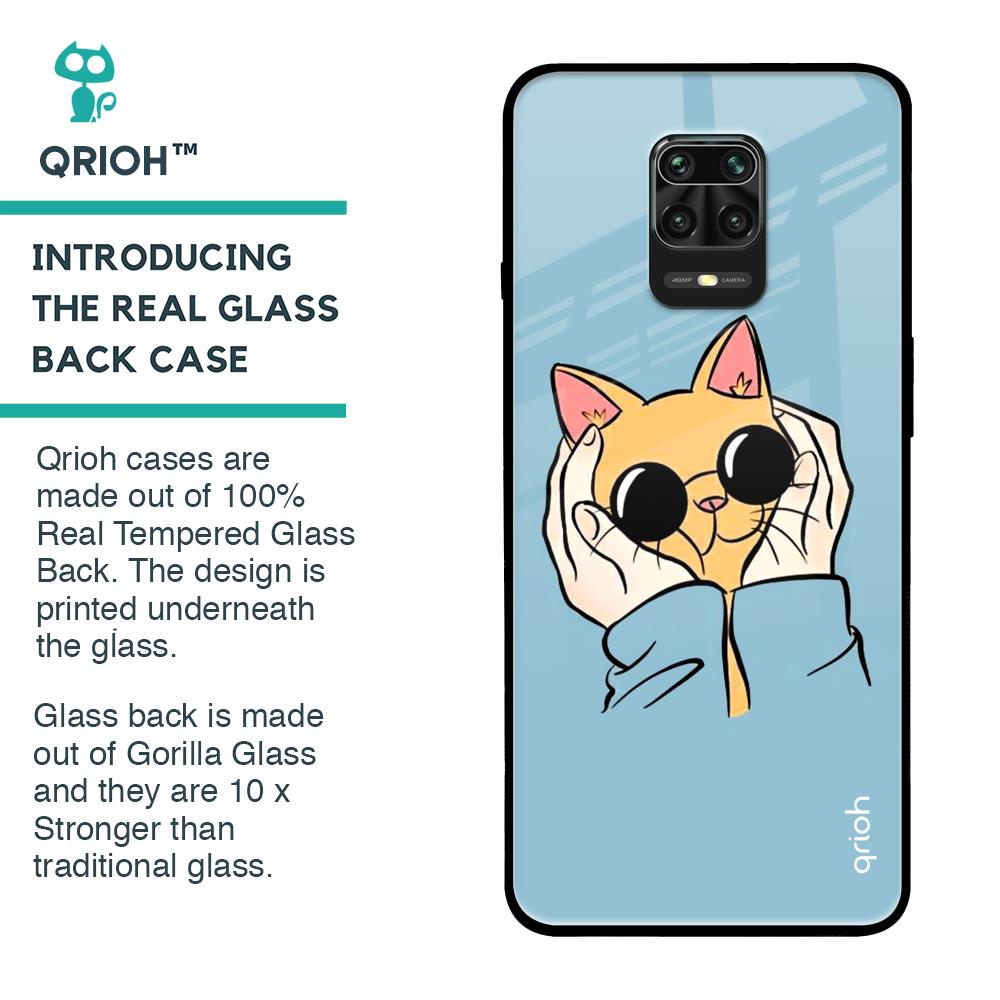 Adorable Cute Kitty Glass Case For Poco M2 Pro