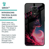 Moon Wolf Glass Case for Poco M2 Pro