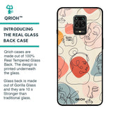 Abstract Faces Glass Case for Poco M2 Pro